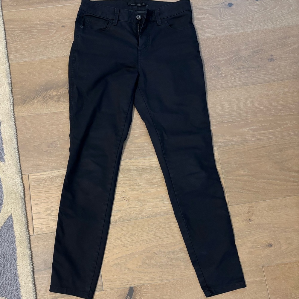 PrAna jeans.  Skinny leg- some stretch.